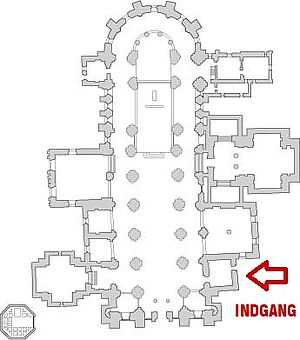 Kort over Roskilde Domkirke